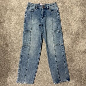 Abercrombie Kids High-Rise Mini Mom Jeans, Light Wash Straight-Leg size 11/12